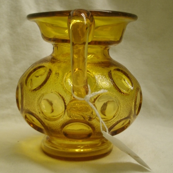 Vintage Kanawha Glass Thumbprint Pitcher Creamer - Picture 2 of 8